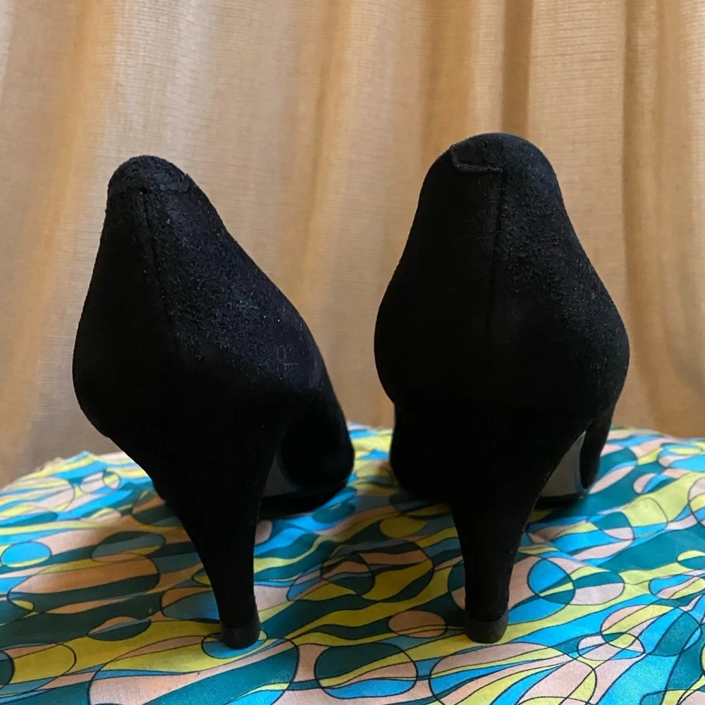 Beautiful Vintage Suede and Patent Leather Heels - Size 8, 3 inch heel - Picture 4 of 13